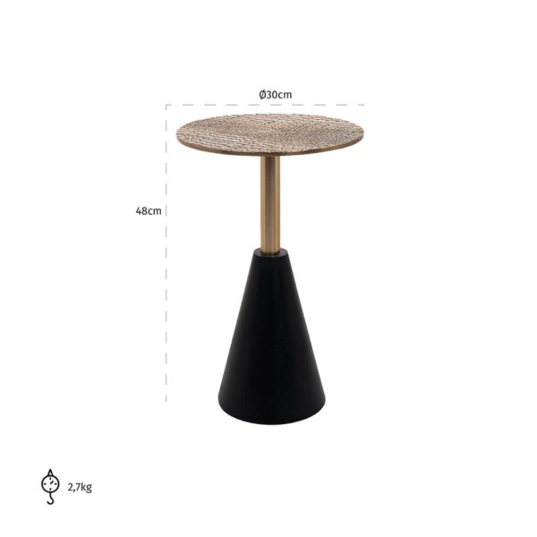 Masa aurie/neagra din aluminiu 29 cm Cobra - imagine 3
