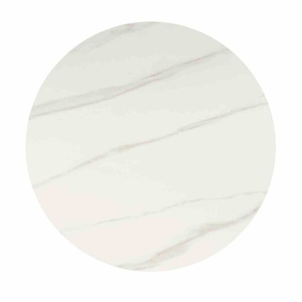 Masă dining rotundă 130ø negru/alb Parma - imagine 3