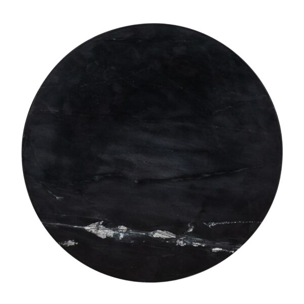 Masa de cafea neagra aurie Ø50cm Ironville - imagine 3
