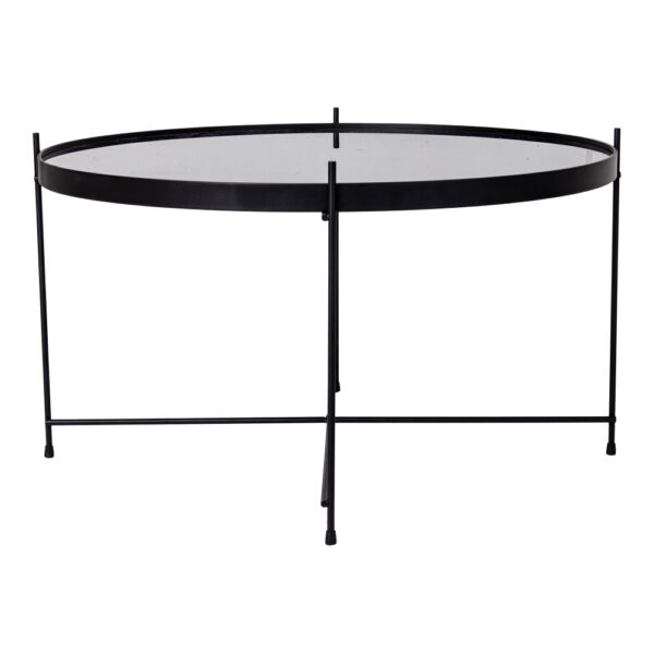 Masa de cafea Venetia neagra diametru 70 cm - imagine 3