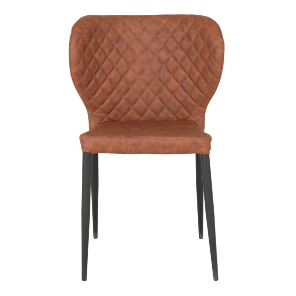 Scaun dining din piele ecologica maro Pisa - imagine 3