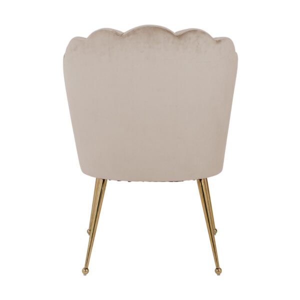 Scaun dining bej/auriu din catifea Pippa - imagine 5