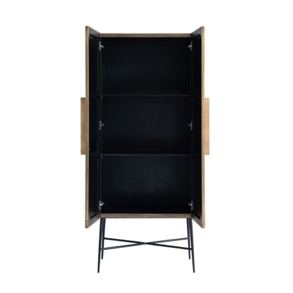 Dulap maro auriu/negru din MDF si metal 182cm Ironville - imagine 5