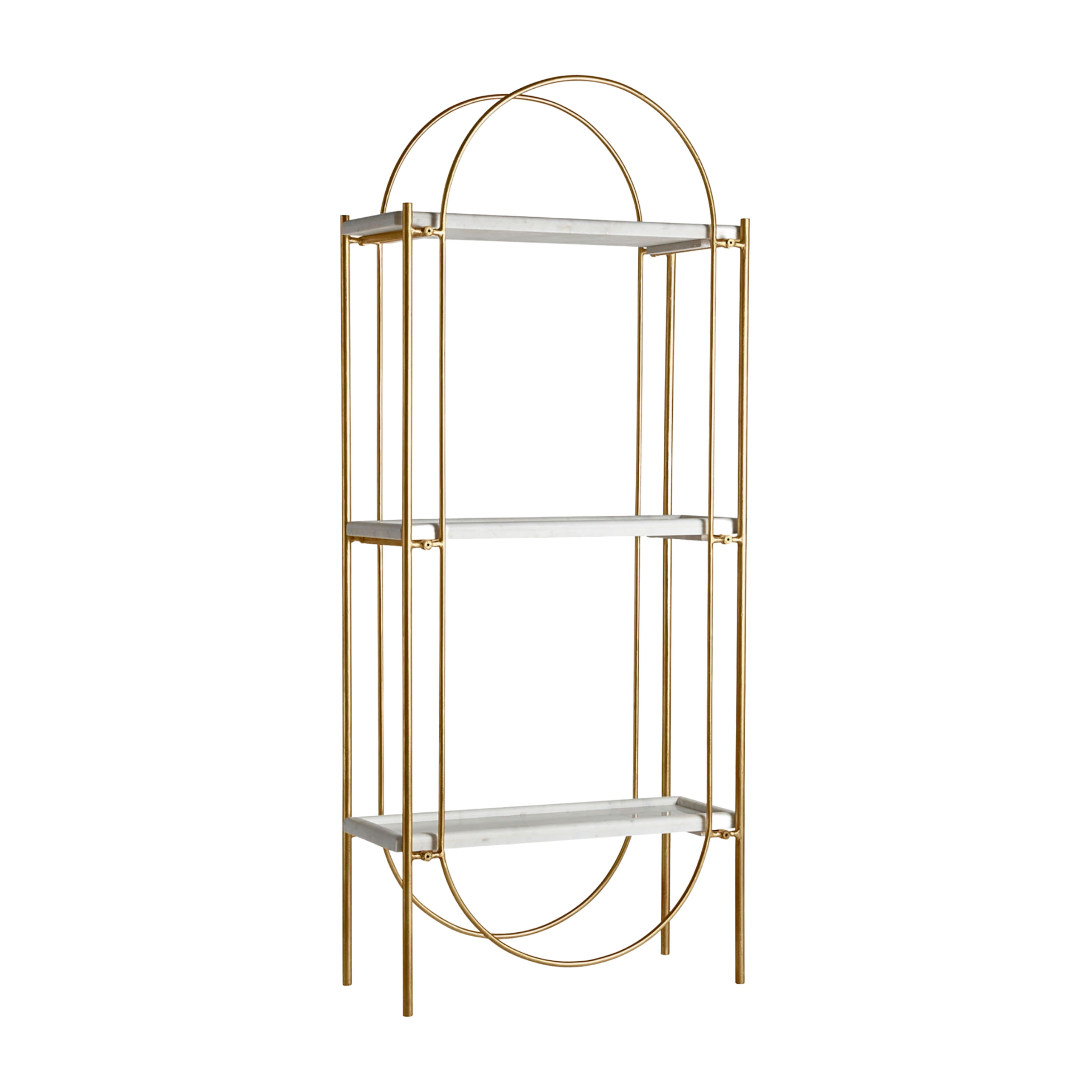 Raft auriu din marmura si metal 181cm Dieuze