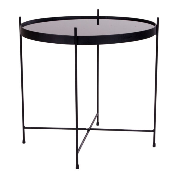Masă de cafea Veneția neagră diametru 48 cm - imagine 5