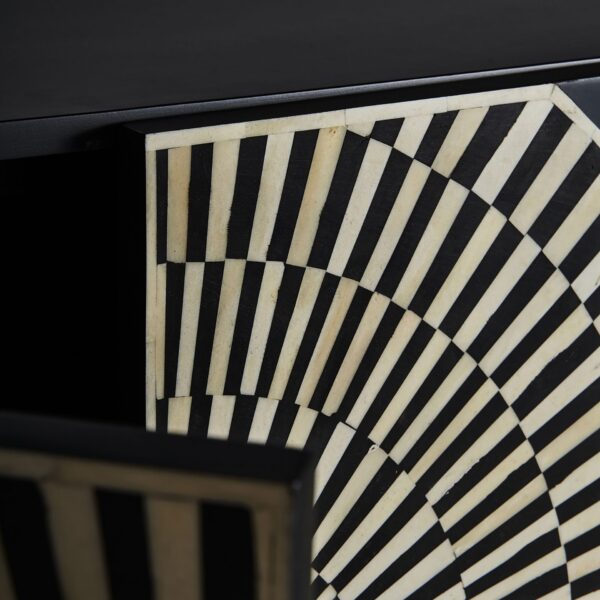 Bufet inferior cu model geometric din MDF și fier Gatsby - imagine 6