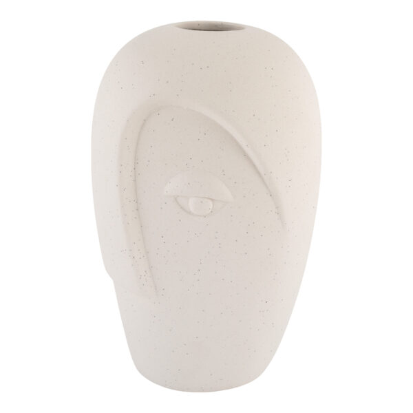 Vaza bej nisipiu din ceramica Face - imagine 3