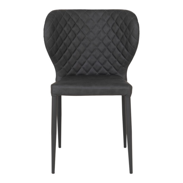Scaun dining din piele ecologica gri inchis Pisa - imagine 3