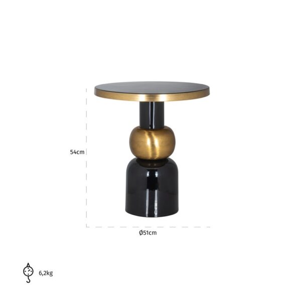 Masa de cafea neagra din fier 51Ø Mose - imagine 2