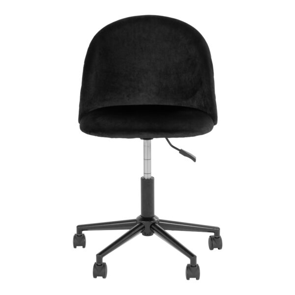 Scaun de birou negru din catifea Geneve - imagine 3