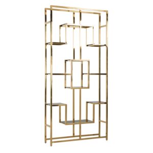 Dulap auriu din inox si sticla 230cm Magnus