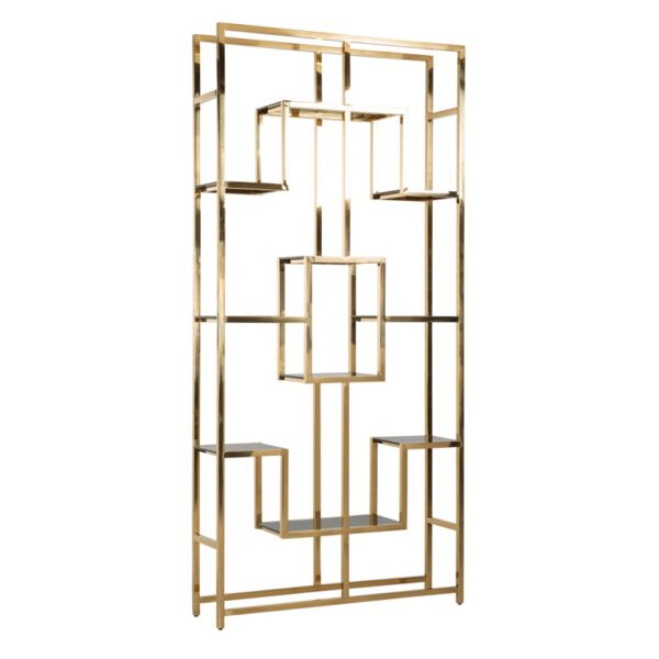 Dulap auriu din inox si sticla 230cm Magnus