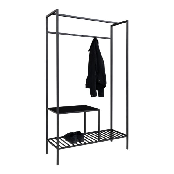 Cuier negru din fier 170 cm Vita - imagine 3