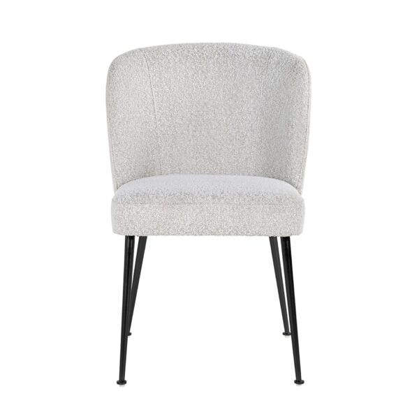 Scaun dining boucle alb negru Fallon - imagine 2