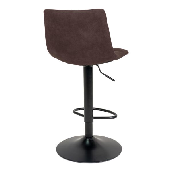 Scaun bar ajustabil maro închis din microfibre și oțel Middelfart - imagine 4