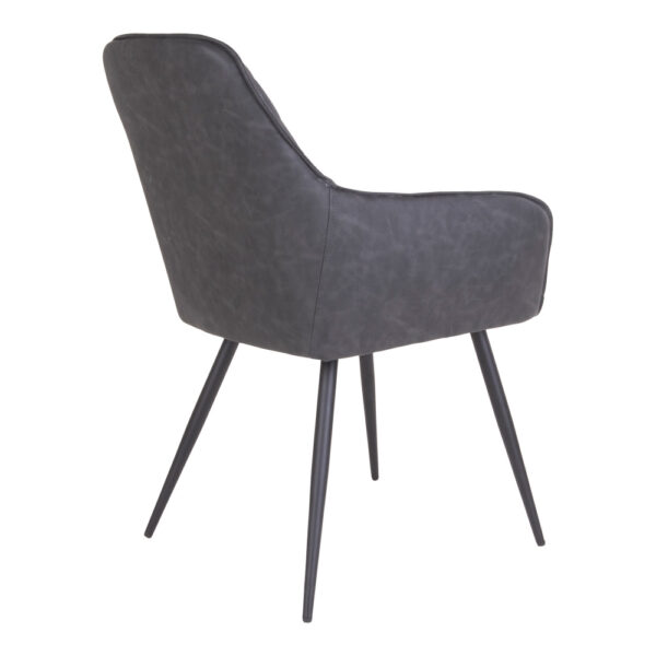 Scaun dining gri din piele ecologică Harbo - imagine 5
