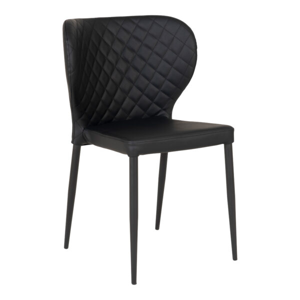 Scaun dining din piele ecologica negru Pisa