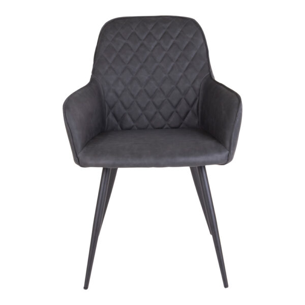 Scaun dining gri din piele ecologică Harbo - imagine 4