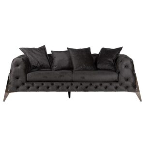 Canapea 2 locuri din tesatura gri antracit New Scala