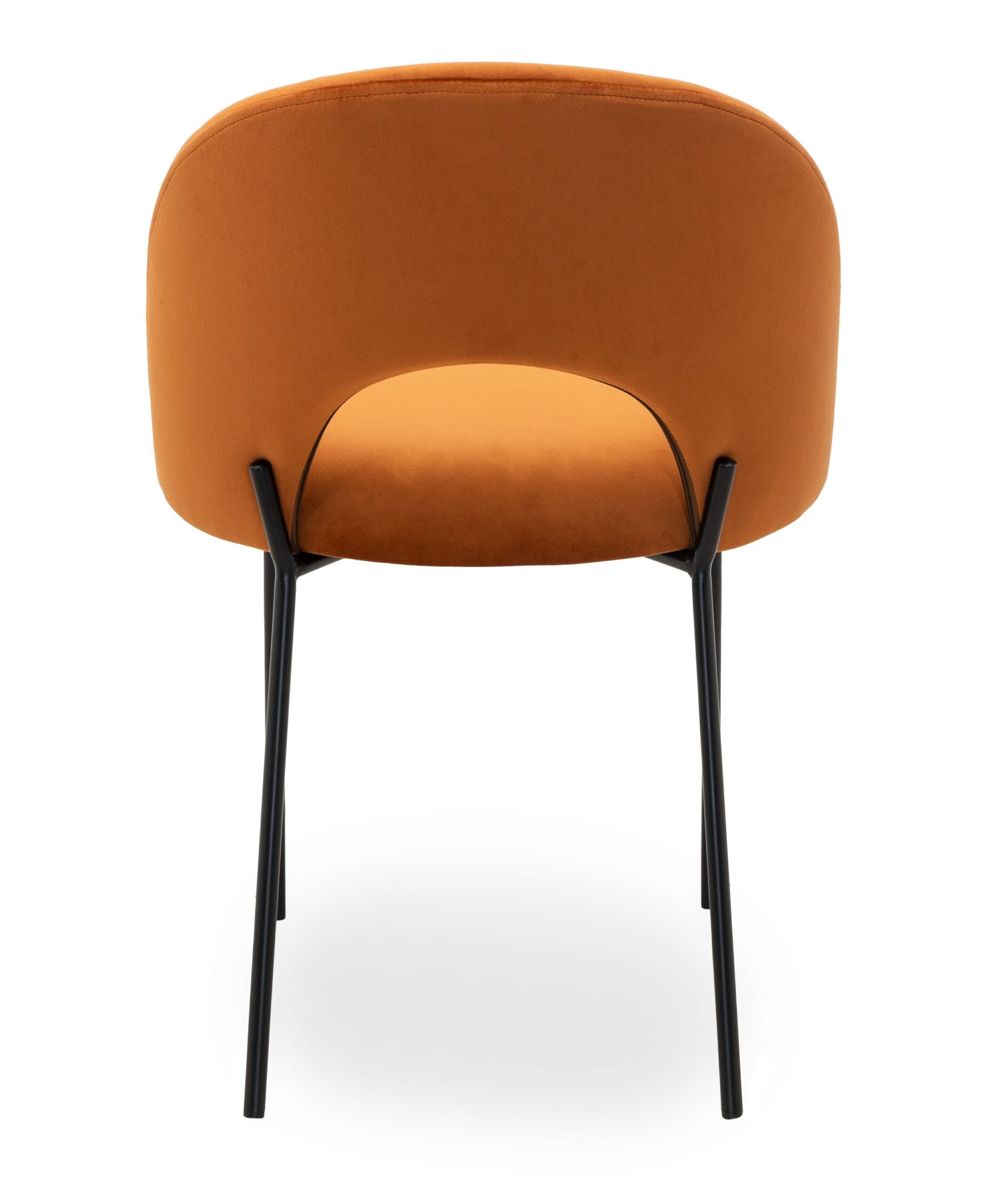 Scaun dining aramiu din catifea Abisso Black - imagine 4