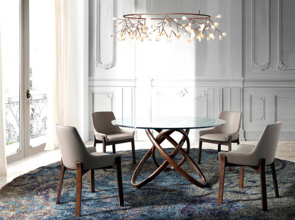 Scaun dining maro din lemn Crystal - imagine 7