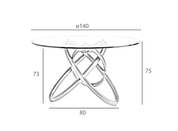 Masa dining maro din lemn Ø140 Crystal - imagine 8