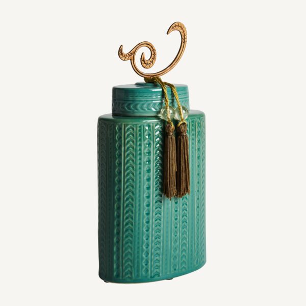 Vas din ceramica verde h34 Nekane - imagine 2