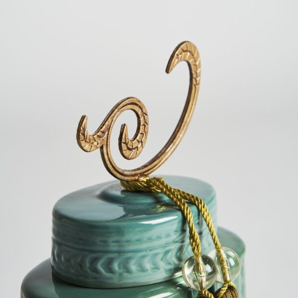 Vas din ceramica verde h34 Nekane - imagine 3