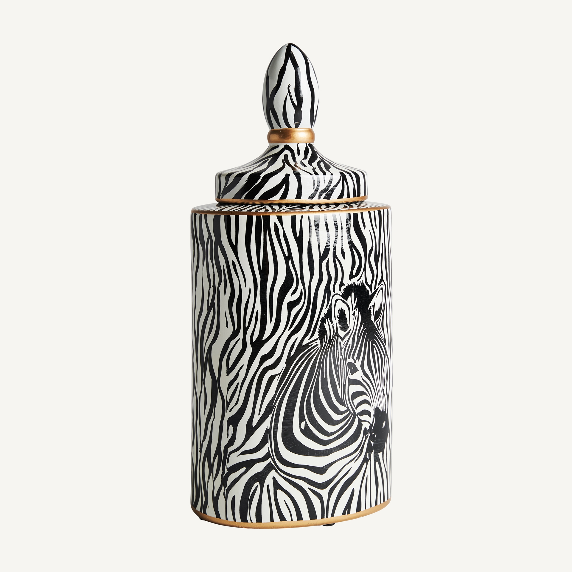 Vas din ceramica alb negru h47 Edie - imagine 2
