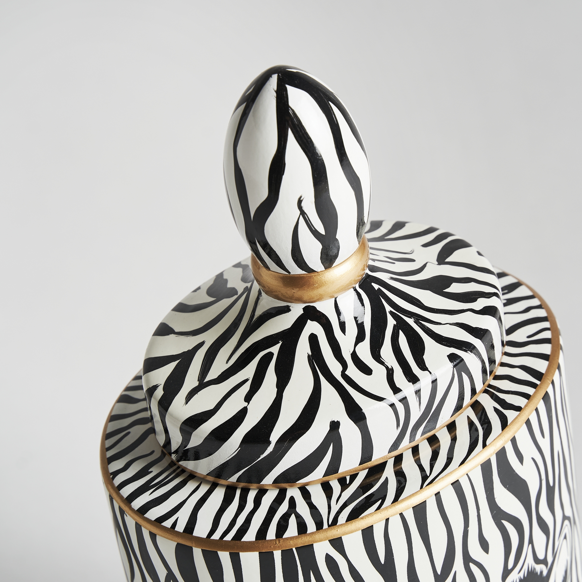 Vas din ceramica alb negru h47 Edie - imagine 3