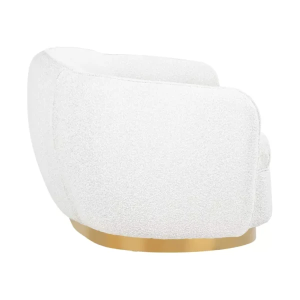Canapea din boucle alb/auriu Teddy - imagine 3