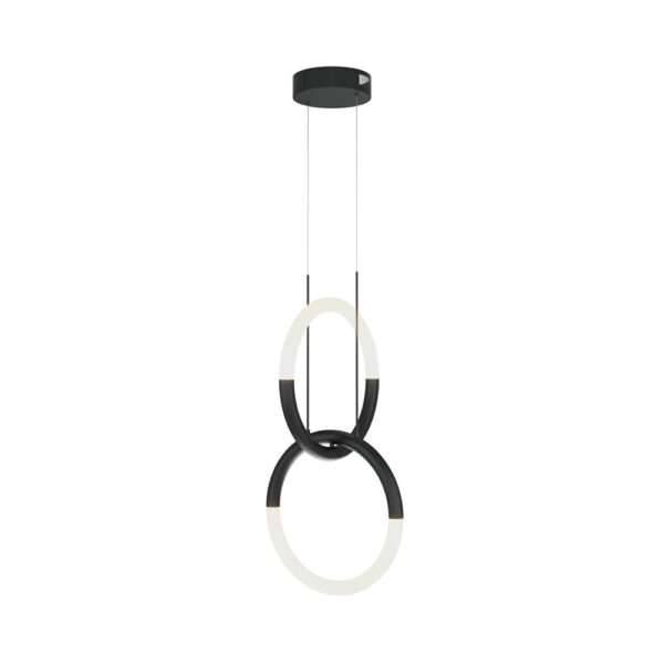 Lustra alb/negru cu led Monalisa