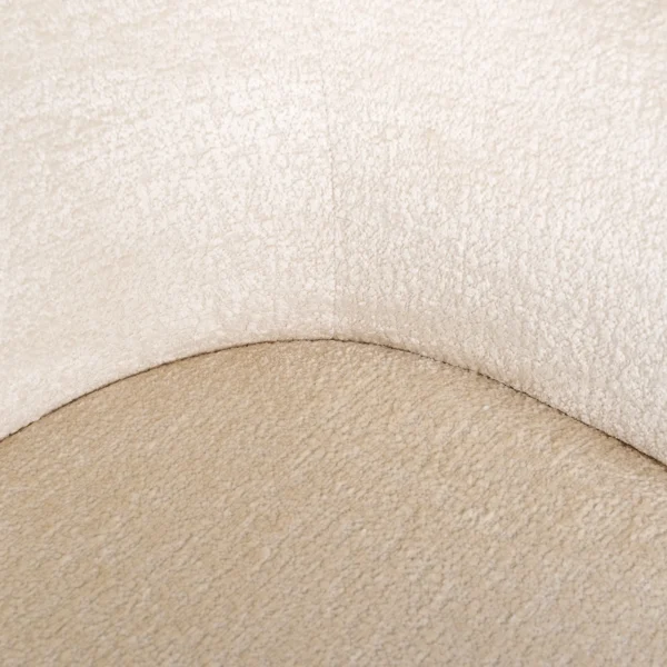 Scaun dining alb din tesatura chenille Minerva - imagine 6