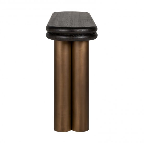 Consola din lemn si metal negru/auriu York - imagine 4