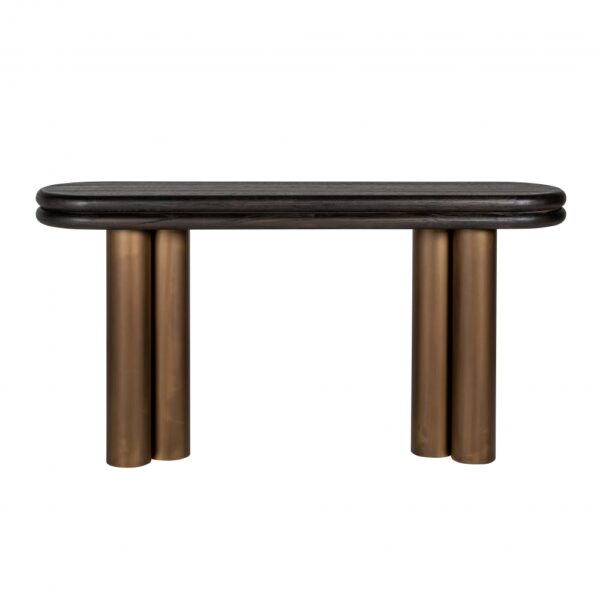 Consola din lemn si metal negru/auriu York - imagine 3