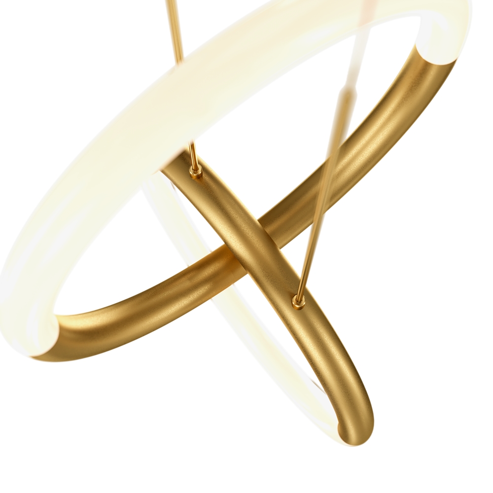 Lustra alb/auriu cu led Monalisa - imagine 3