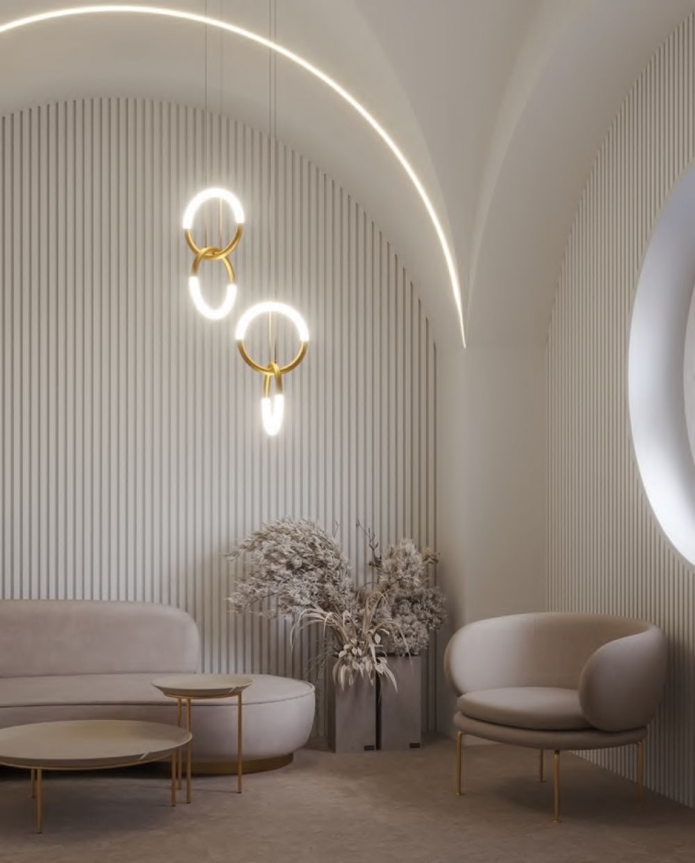 Lustra alb/auriu cu led Monalisa - imagine 2