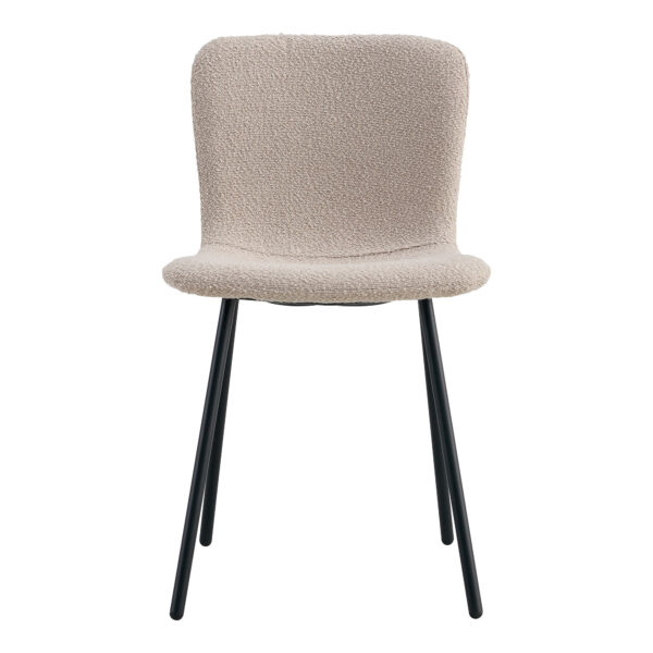 Set 2 scaune dining bej din boucle Jeriko - imagine 3