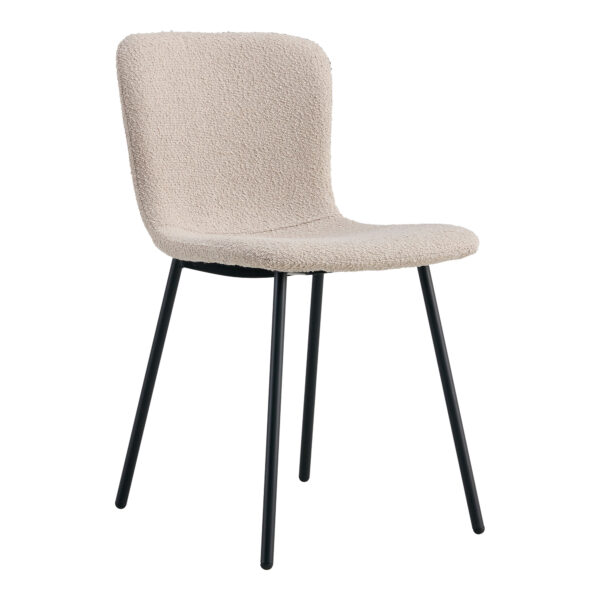 Set 2 scaune dining bej din boucle Jeriko