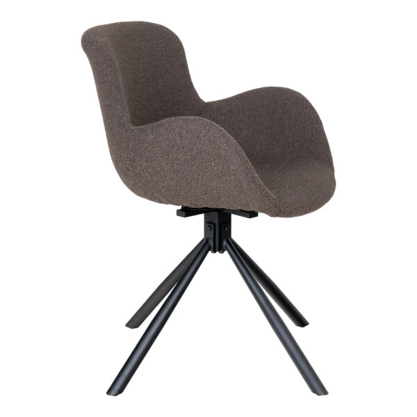 Scaun dining rotativ maro din boucle Sweden - imagine 4