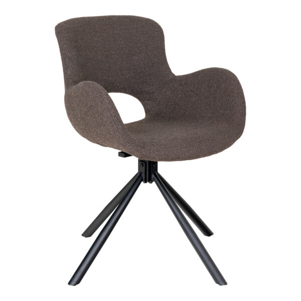 Scaun dining rotativ maro din boucle Sweden - imagine 3