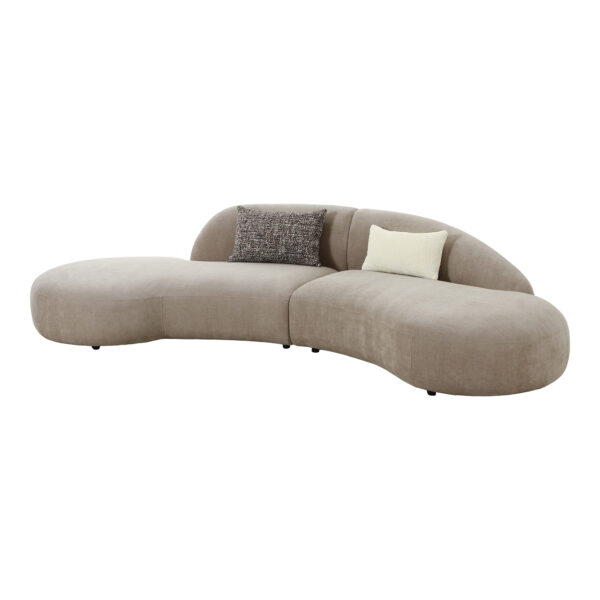 Canapea bej din tesatura chenille Maroc - imagine 4