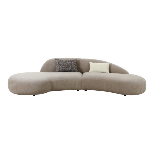 Canapea bej din tesatura chenille Maroc - imagine 3