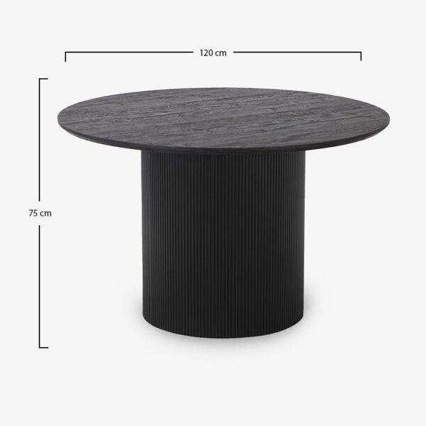 Masa dining rotunda maro inchis Ø120 Maroon - imagine 5