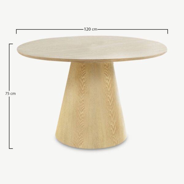 Masa dining rotunda natur Ø120 Bold - imagine 6