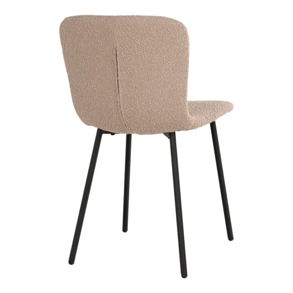 Set 2 scaune dining bej din boucle Jeriko - imagine 5