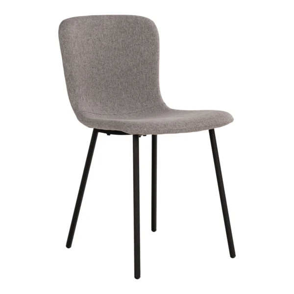 Set 2 scaune dining gri din tesatura Jeriko
