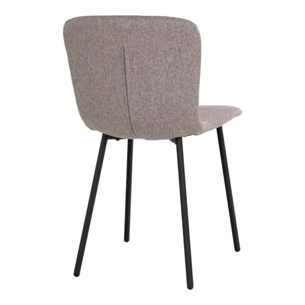 Set 2 scaune dining gri din tesatura Jeriko - imagine 3