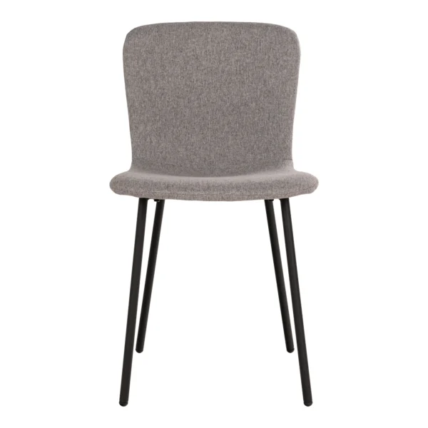 Set 2 scaune dining gri din tesatura Jeriko - imagine 2