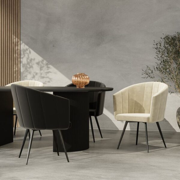 Masa dining ovala maro inchis 100x210x75 Maroon - imagine 4